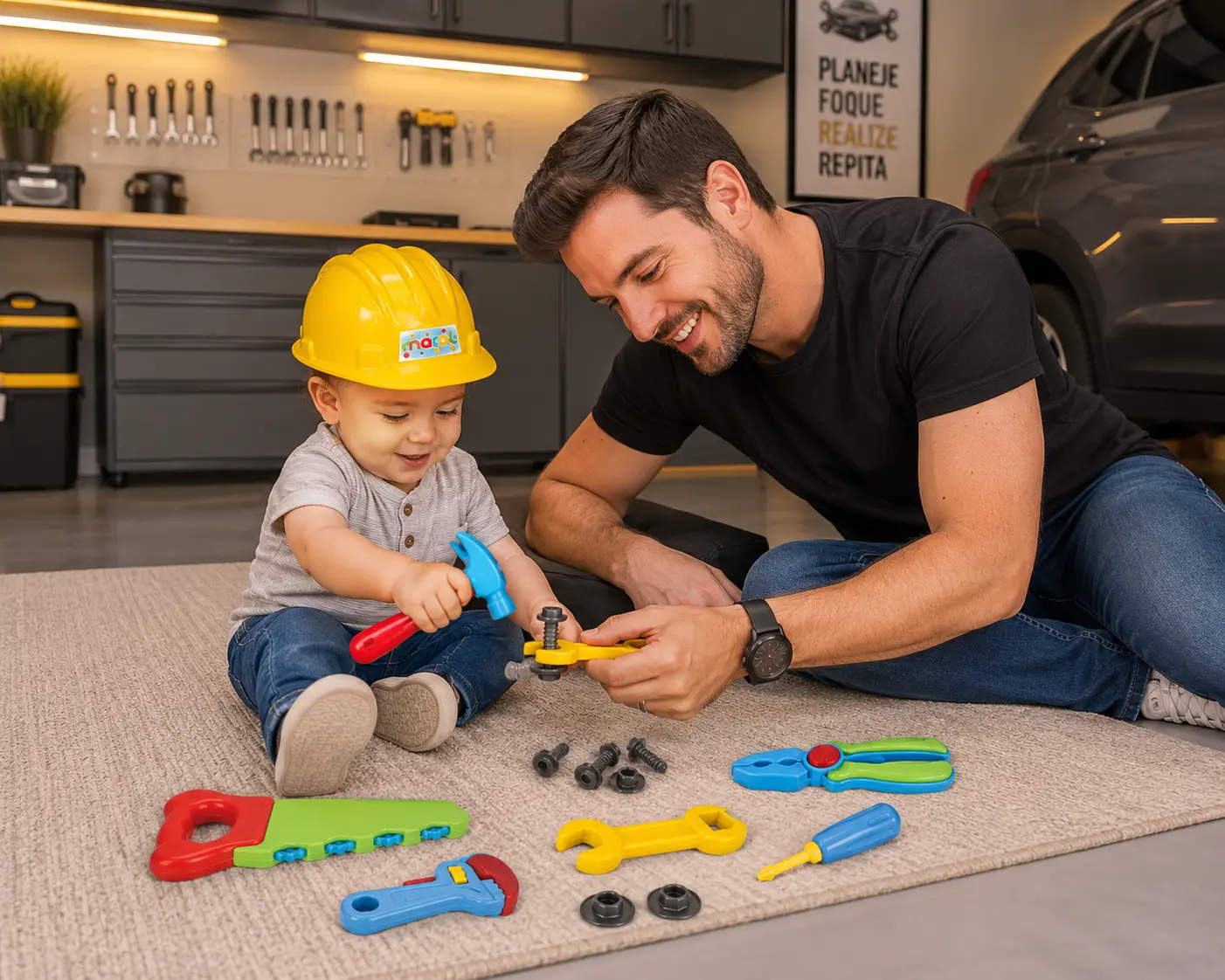 Kit Super Ferramentas Maral com capacete e 15 peças
